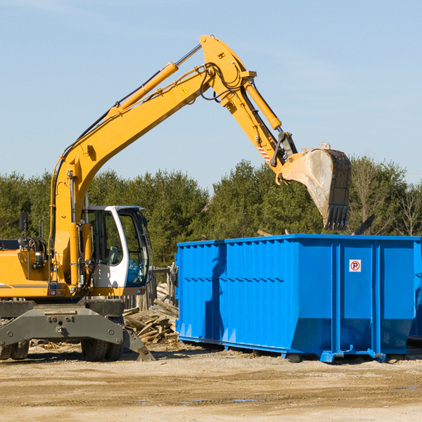 what size residential dumpster rentals are available in Middlesex County